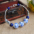 Lucky fish --- blue and white beads 