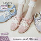 Best 2025 autumn new genuine leather ballerina training shoes comfortable thin-soled sneakers women's casual shoes A1934CM5