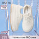 Bestou 2025 autumn new versatile thick-soled sponge cake white shoes sports shoes women's casual shoes W0803CM5