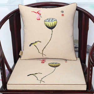 
Yibixu new Chinese style mahogany sofa seat cushion circle chair official hat chair cushion Luohan mattress non-slip latex brown cushion customization