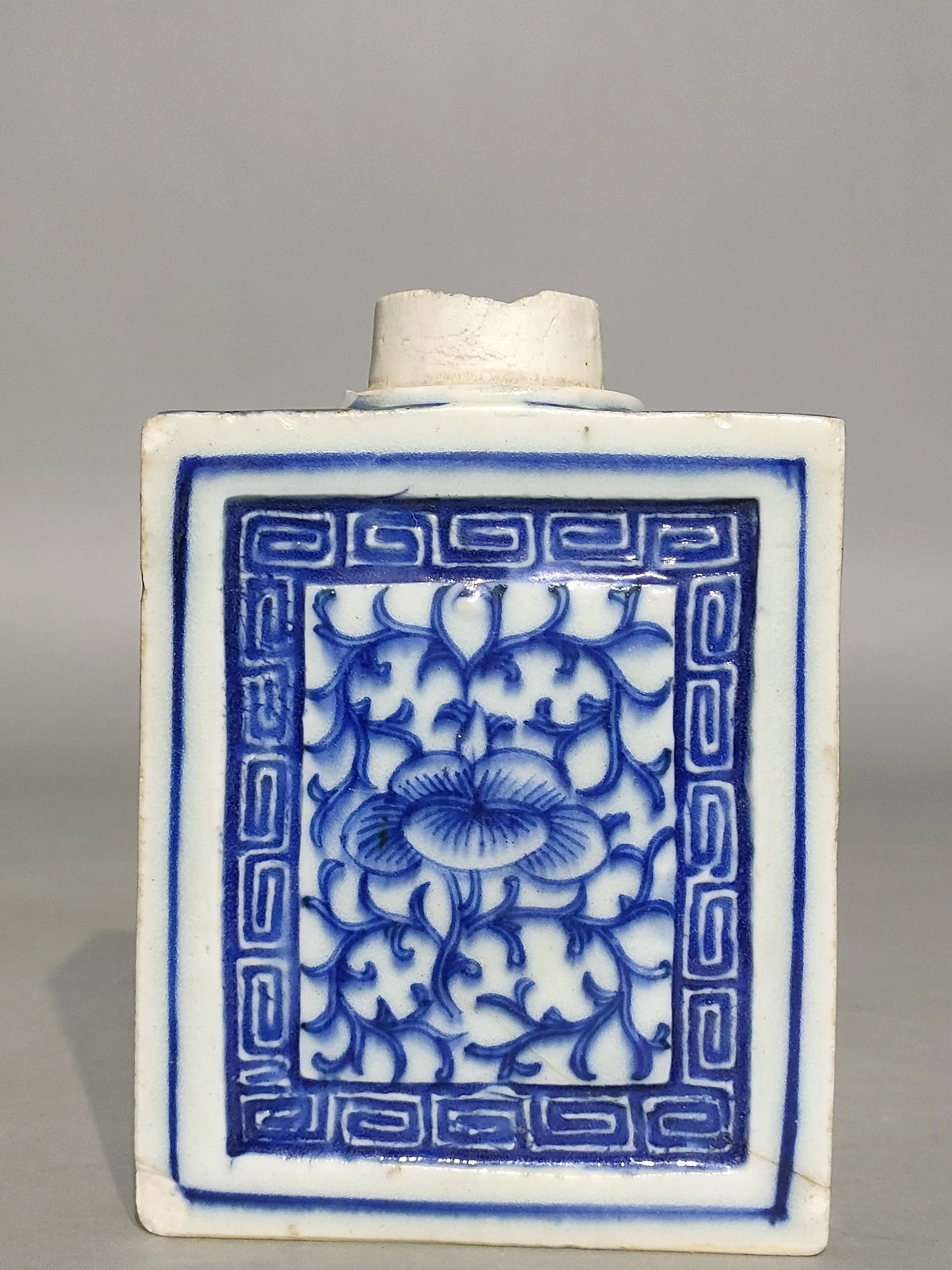 中国清時代早期染付壺 中国美術 清代 青花茶葉罐 染付