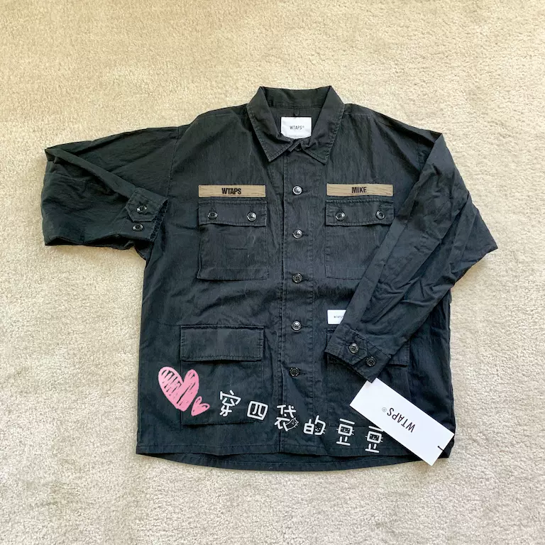 19SS WTAPS BLACK MILL JUNGLE LS / SHIRT 19SS M WTAPS MILL JUNGLE