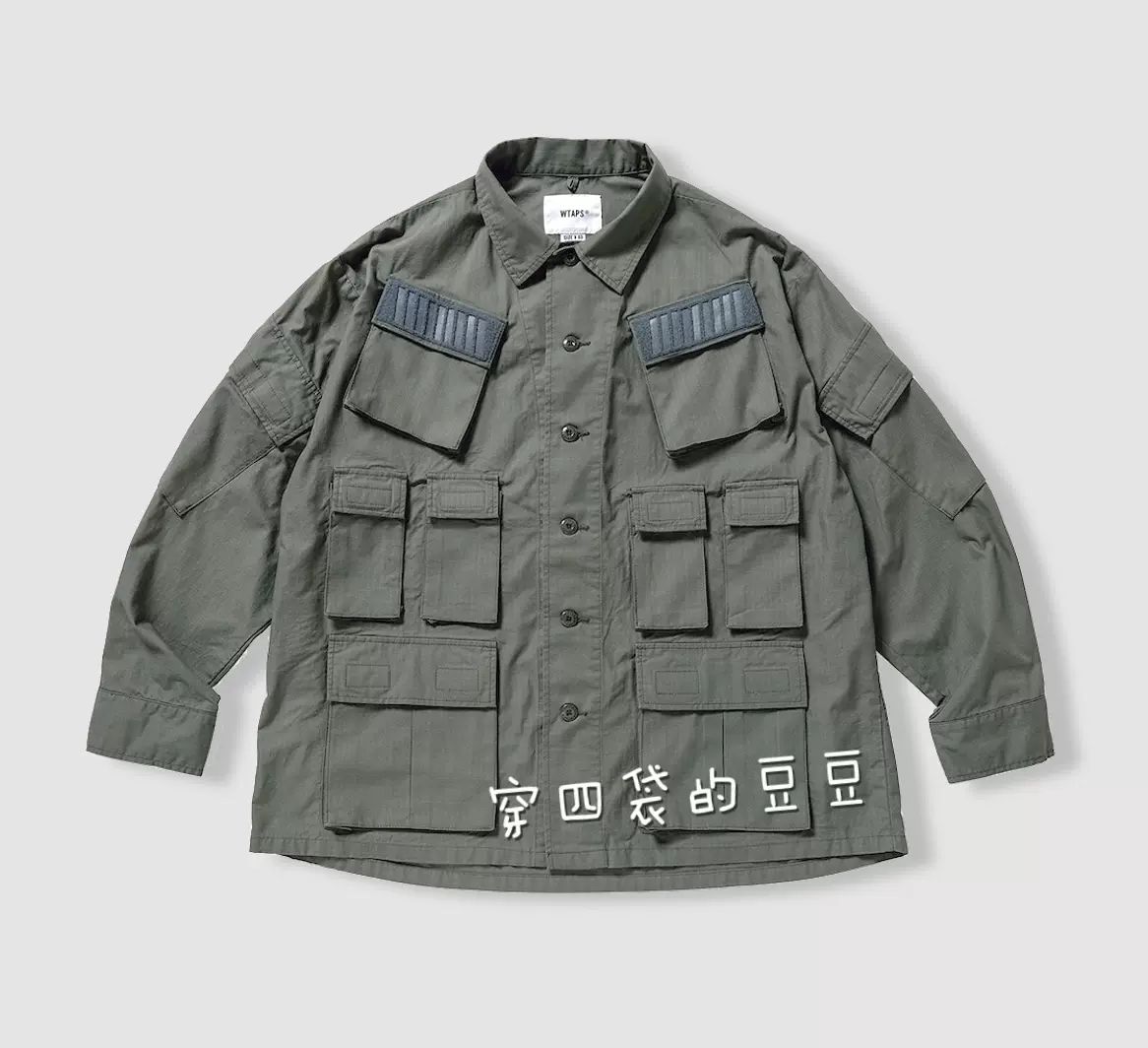 补货到货】全新WTAPS 19AW MODULAR LS 01 SHIRT 十袋衬衫灰色-Taobao