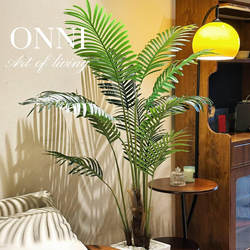 Artificial Green Plant Areca Palm Indoor Living Room Decoration High-End Light Luxury Potted Plant Window Display Floor-Standing Landscaping Small Ornament