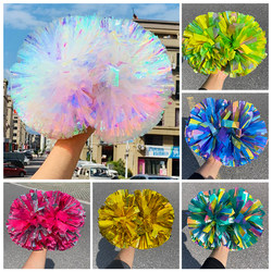 Rainbow Colorful Flower Ball Matte Cheerleading Hand Flower Cheer Ball Sports Meet Aerobics Dance Colorful Ball Props