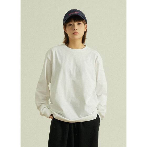 
GoodNorth autumn and winter soft waxy brushed cotton inner bottoming long-sleeved T-shirts for men and women, simple and versatile tops