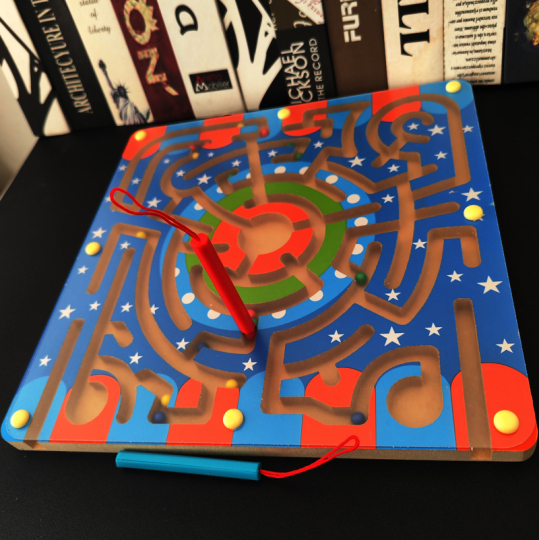 磁気迷路おもちゃ - ボール＆ペンバランス - 3歳以上の知的能力開発