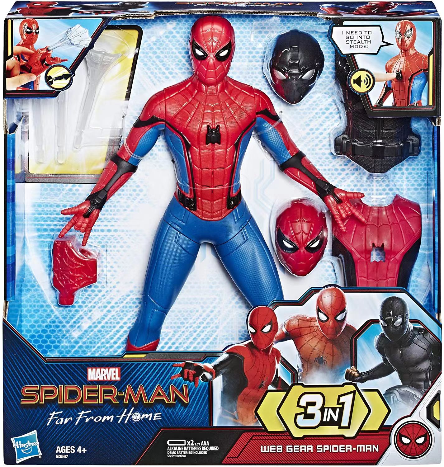 スパイダーマン 3-in-1 変身ジェットおもちゃ (サウンド