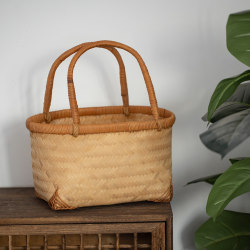 Handmade rattan hand basket picnic basket shopping basket