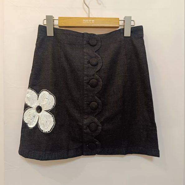 Natural elements counter genuine street sports soft denim versatile short skirt/skirt XNS03
