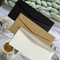 Kraft paper envelope No. 5 A4 paper 3 fold money salary bag office hard black card white card