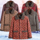 Mom's cotton-padded jacket with velvet and thickened winter new style floral cotton-padded jacket for middle-aged and elderly people fashionable elastic lapel cotton-padded jacket for women