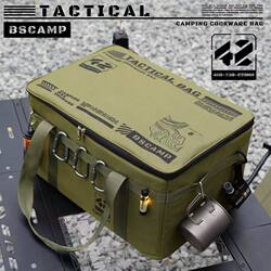 Outdoor Tactical Storage Bag Large Capacity Foldable Storage Box Picnic Camping Equipment Storage Box Tableware Kitchenware Outdoor