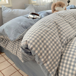 Duvet Cover Single Piece 180X220 Non-Cotton Pure Cotton Single/Double Thickened Individual Quilt Cover 150X200 Bed Sheet Mattress Cover