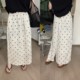 European Station 2025 summer new elastic waist straight-tube slimming polka dot printed skirt versatile literary mid-length skirt