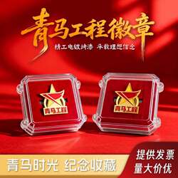 Alloy Youth Marxist Volunteer Badge Brooch Youth Marxist Project Magnetic Butterfly Clasp Badge