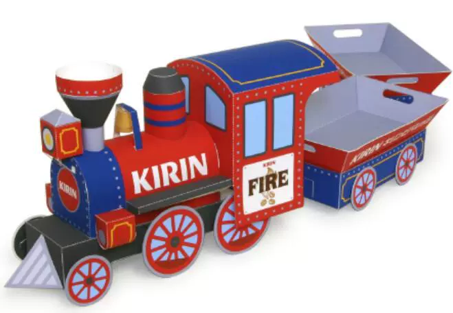 儿童手工折纸diy拼装益智立体3d纸质模型卡通小火车益智玩具制作