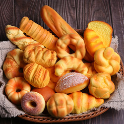 Simulated Bread Model Set Food Toy Gourmet Fruit Cake Display Children's Photography Props Toast