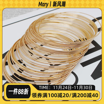 DIY light gold wire ring bracelet ring