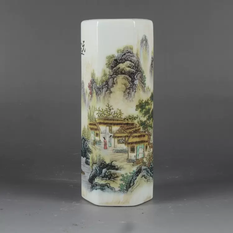 中国 景徳鎮 曹(Cao ganyuan)氏作 筆筒 中国 景徳鎮 曹(Cao ganyuan)氏作 筆筒