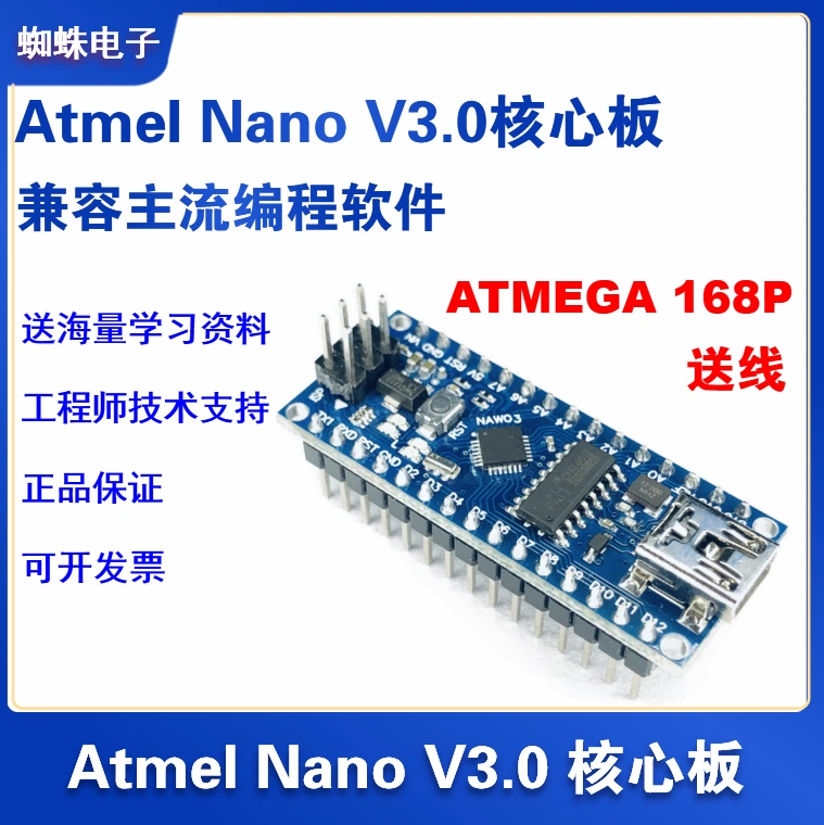 Aarduino Nano V3.0 vi điều khiển ATMEGA328P lõi bảng điều khiển bo mạch chủ MINI USB