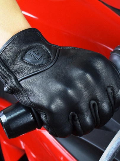Ghost Racing Motorcycle Gloves Leather Touchscreen Riding