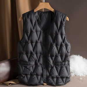 New winter down vest men's large size warming vests in the vest in the elderly wearing light horse clip down jackets in the elderly