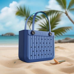 Koool Cross-Border New Beach Bag, Hole Bag, Large Travel Fitness Storage Tote Bag, Shopping Basket, Women's Bag
