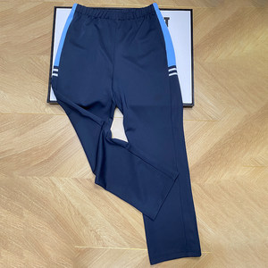 
Warm velvet school uniform pants, dark blue light blue wide bars with reflective strips, sports pants for men and women, high school, junior high school and elementary school students