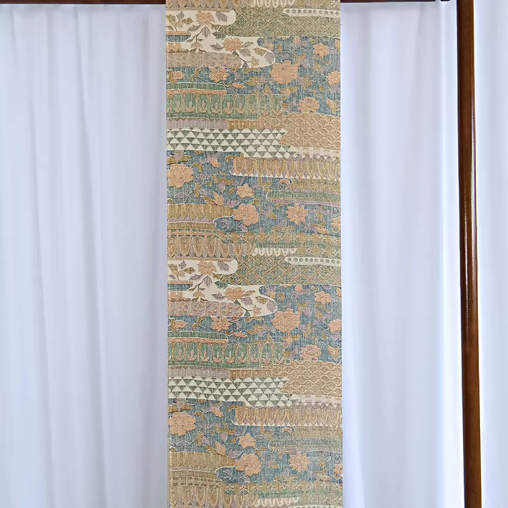 日本進口布料正絹小紋正絹反物旗袍漢服倒大袖真絲布料-Taobao