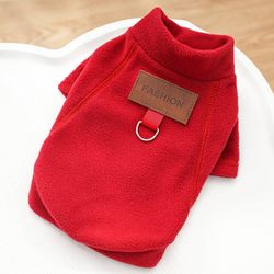 Warm Pet Clothing for Dogs and Cats, Autumn and Winter Fleece Vests, Bichon and French Bulldog Clothing, Cat Apparel, Thickened