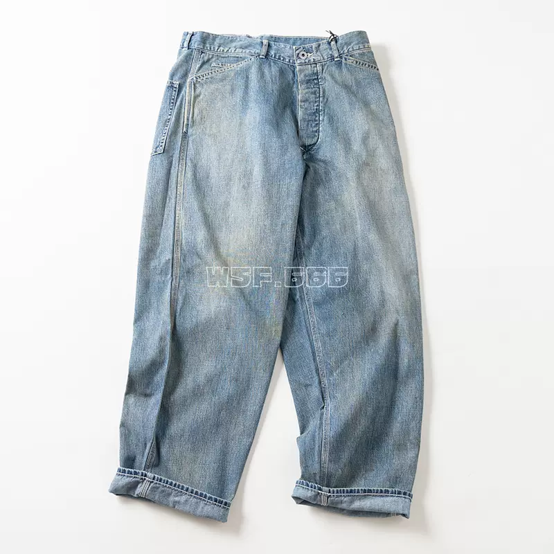 现货A.PRESSE Vintage Military Denim 日本制复古牛仔裤23AW-Taobao