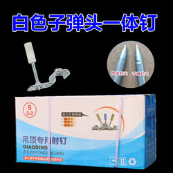 Whole Box of Ceiling Installation Tools, White Bullet Head High-End Integrated Nails for Ceiling Installation, Woodworking Decoration, Portable Silencer Nails