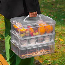 Picnic Basket, Portable Basket, Magic Tool for Spring Outings, Packing Box, Outdoor Camping Supplies Storage Basket, Plastic Fruit Packaging