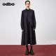 odbo/Odibio fashion design niche fake two-piece spliced ​​black dress women loose shirt skirt