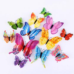 3D Stereo Simulated Butterfly Living Room Wall Decorations Wall Stickers Bedroom Room Stickers Kidsren's Room Creative Refrigerator Stickers