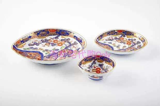 有田焼 其泉 染錦松竹梅鳳凰文 小付揃 鮑型 5個 セット