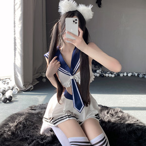 Sexy academy style role -playing clothes temptation pure desire cosplay uniform set jk white silk sailor clothing female
