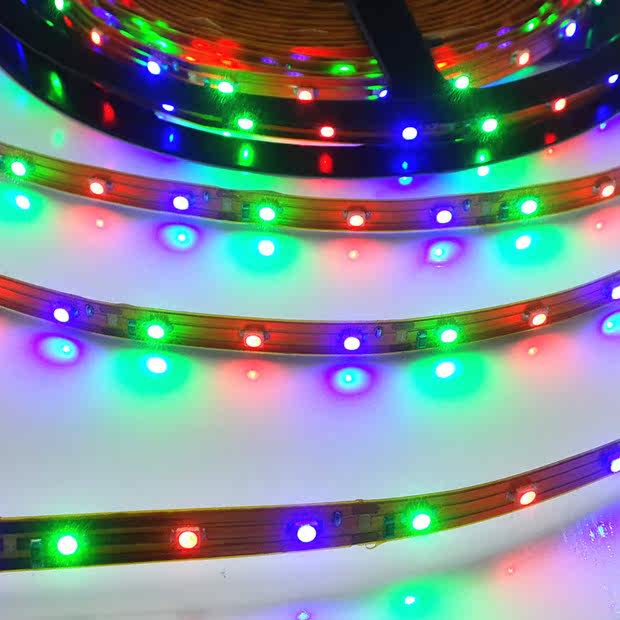 杰来得3528低压12v红绿蓝三色静态常亮led灯带游戏机饮料机光源_7折