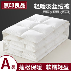 Muji Hotel Feather Duvet Core Thickened for Warmth Winter down Quilt Spring and Autumn Quilt Double Winter Bedding