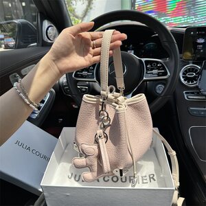 
JULIA COURIER women's bag stone pattern bucket bag women's 2025 new trendy large capacity single-shoulder crossbody bag