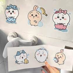 Chiikawa Bathroom Decorative Wall Stickers Toilet Tile Stickers to Cover Flaws, Repair Holes, Waterproof Self-Adhesive Wallpaper