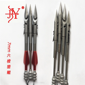 
New six-edged Kun-hunting fish dart 440C tail slingshot fish deep water nightmare heavy mark stainless steel fishing tools