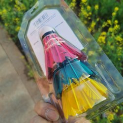 Durable Colorful Badminton Shuttlecocks for Home Use, Badminton for Home Training, 3-Pack Badminton Shuttlecocks