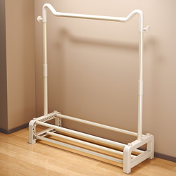 Simple Floor-Standing Clothes Rack for Bedroom, Indoor Home Use, Movable Clothing Storage Rack