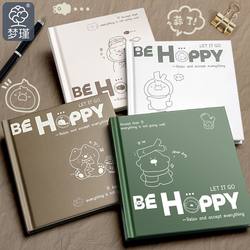 Square Notebook, Hardcover, Blank, Thick, Simple, Suitable for College Students, Exam Preparation, High Aesthetic Value, Diary