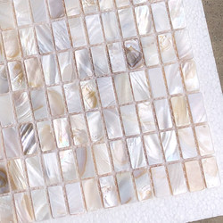 Fishbone Pattern I-Shaped Long Strip Natural Shell Mosaic Self-Adhesive Wall Stickers Background Wall Tiles Bathroom Wall Tiles