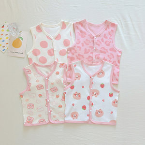 
Girls Thin Vest Summer Wear Baby Boys Pure Cotton Waistcoat Vest Children Baby Spring and Autumn Boneless Sleeveless Outerwear