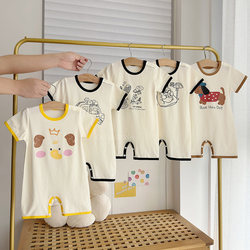 Boys' pure cotton short-sleeved summer coat