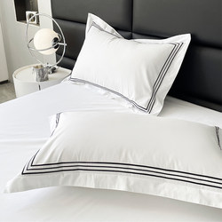 Scandinavian Simple Cotton Pillowcase, Pure Cotton Pillowcase for Hotels and Guesthouses, High-End Home Single and Double Pillowcase